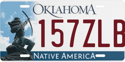 OK license plate 157ZLB