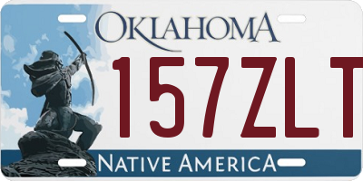 OK license plate 157ZLT