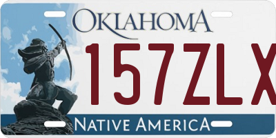 OK license plate 157ZLX