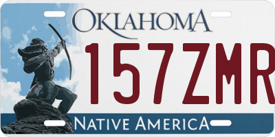 OK license plate 157ZMR