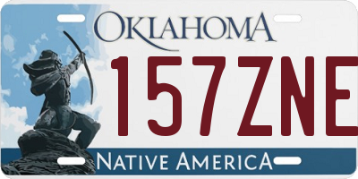 OK license plate 157ZNE