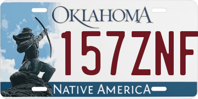 OK license plate 157ZNF