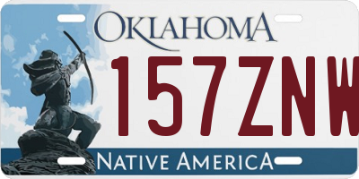 OK license plate 157ZNW