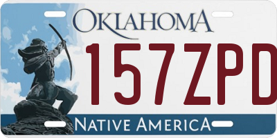 OK license plate 157ZPD