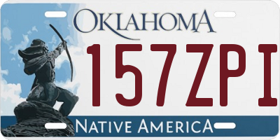 OK license plate 157ZPI