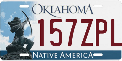 OK license plate 157ZPL