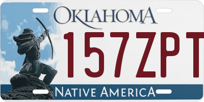 OK license plate 157ZPT