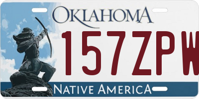 OK license plate 157ZPW