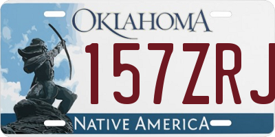 OK license plate 157ZRJ