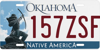OK license plate 157ZSF