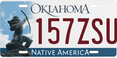 OK license plate 157ZSU