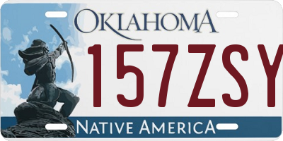 OK license plate 157ZSY