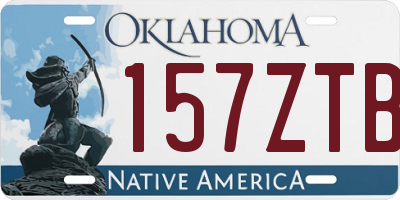 OK license plate 157ZTB