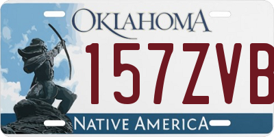 OK license plate 157ZVB