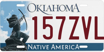 OK license plate 157ZVL