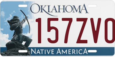 OK license plate 157ZVO