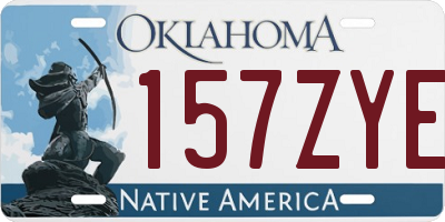 OK license plate 157ZYE