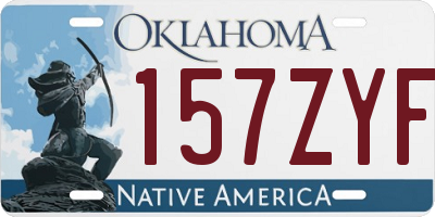 OK license plate 157ZYF