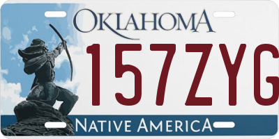 OK license plate 157ZYG