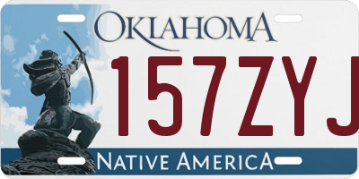 OK license plate 157ZYJ