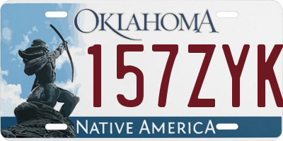 OK license plate 157ZYK