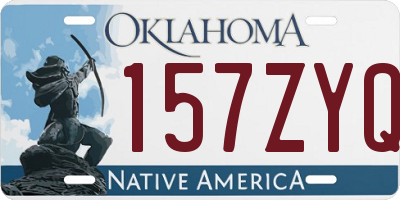 OK license plate 157ZYQ