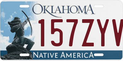 OK license plate 157ZYV
