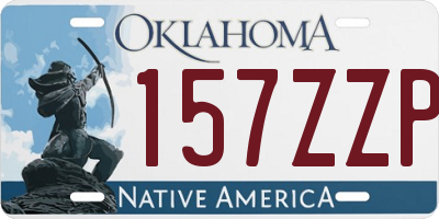 OK license plate 157ZZP