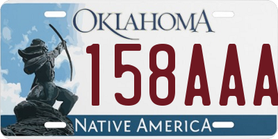 OK license plate 158AAA