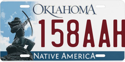 OK license plate 158AAH