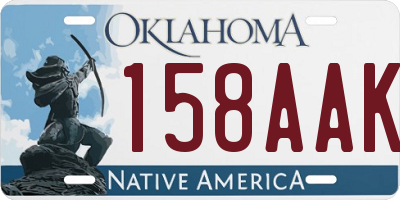 OK license plate 158AAK