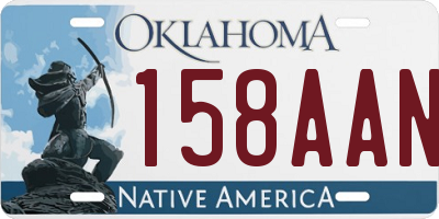 OK license plate 158AAN