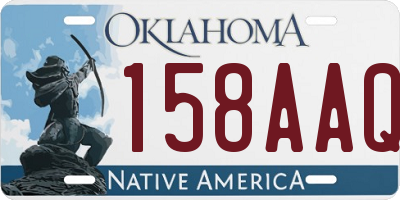 OK license plate 158AAQ
