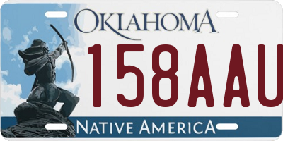 OK license plate 158AAU