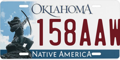 OK license plate 158AAW