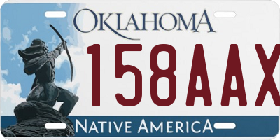 OK license plate 158AAX