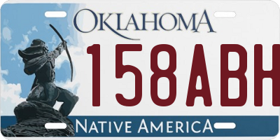 OK license plate 158ABH