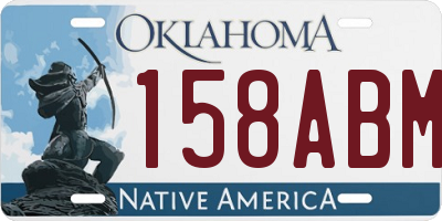 OK license plate 158ABM