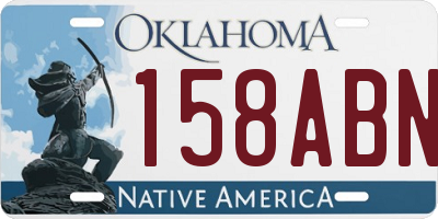 OK license plate 158ABN