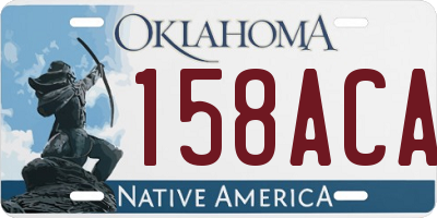 OK license plate 158ACA