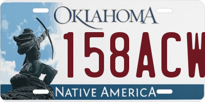 OK license plate 158ACW