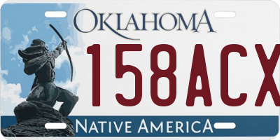 OK license plate 158ACX