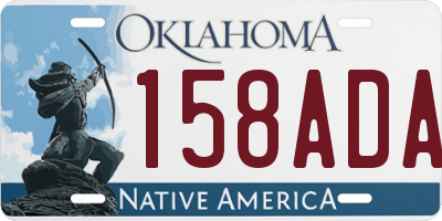 OK license plate 158ADA