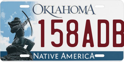 OK license plate 158ADB