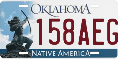 OK license plate 158AEG