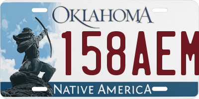 OK license plate 158AEM