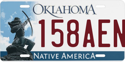 OK license plate 158AEN