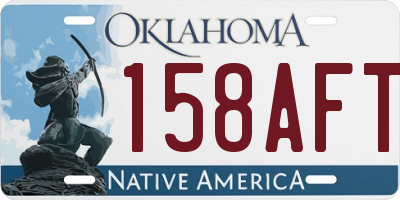 OK license plate 158AFT