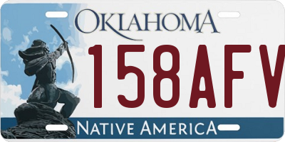 OK license plate 158AFV