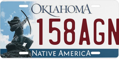 OK license plate 158AGN